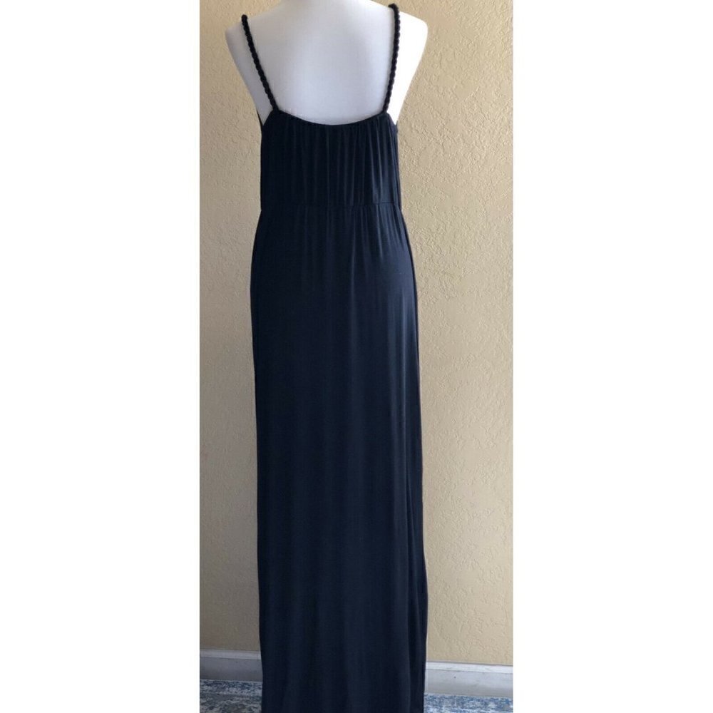 Loveriche Womens Black Rope Sleeve Strap Maxi Dress Size M - Picture 2 of 11